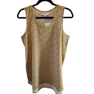NEW DIRECTIONS STUDIO LEOPARD PRINT TANK SIZE MEDIUM NWT SLEEVELESS
